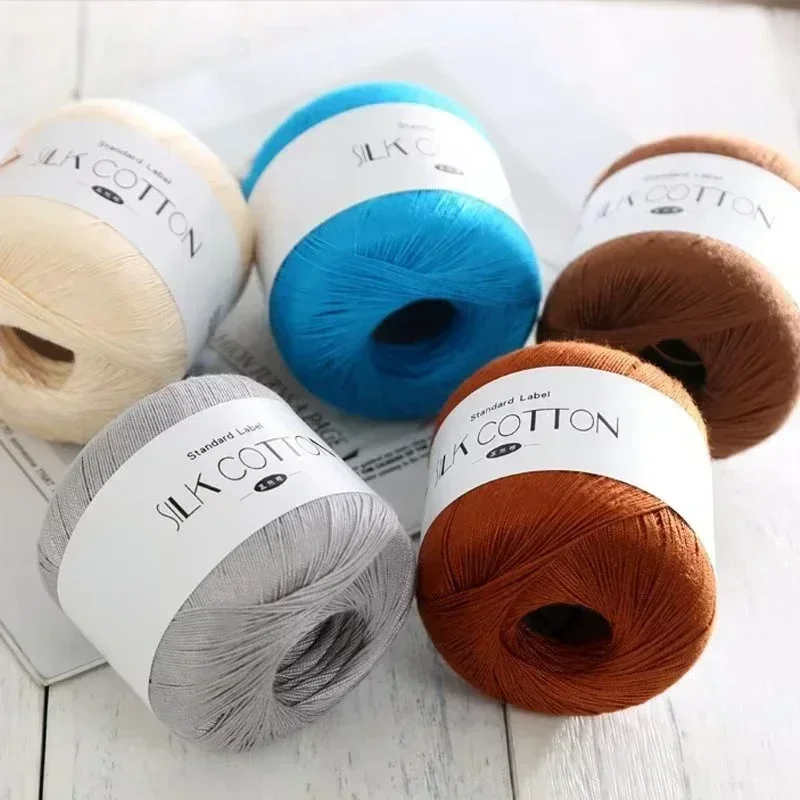 50g/Set Milk Cotton Yarn Fine Quality Hand-Knitting Thread Soft Warm DIY Cotton Threads Baby Wool For Hand Knitting Crochet Yarn