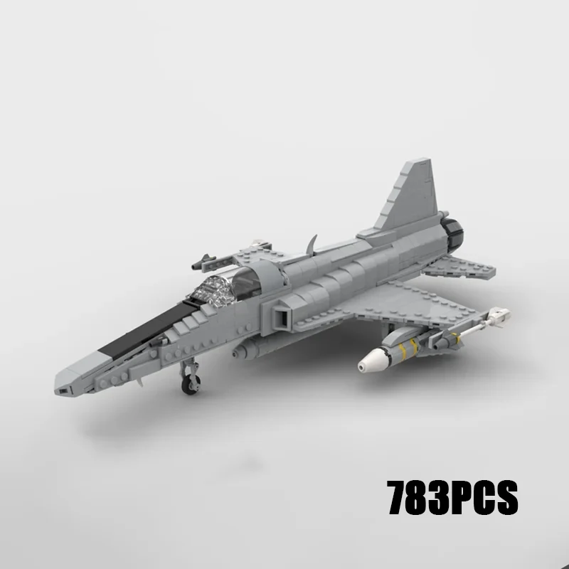 Military Series Moc Building Blocks 1:35 Scale F-20 Tigershark Model Technology Fighter Bricks DIY Assembly Toys Child Gifts