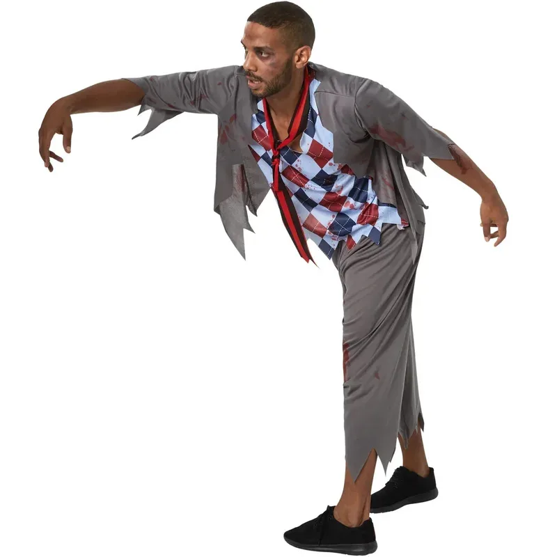 

Adult Zombie Costume Halloween Cosplay Blood Student Zombie Outfit Adult Size