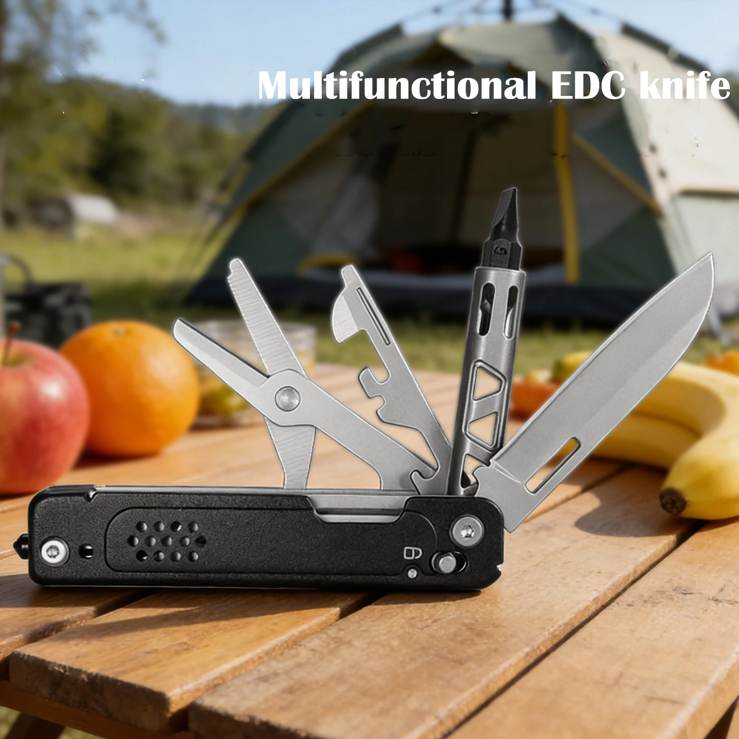 Outdoor Camping Water Tank - Multitool with Folding Pocket Knife, 9-in-1