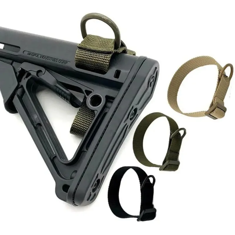 

Multifunction Airsoft Tactical ButtStock Sling Adapter Rifle Stock Gun Strap Rope Strapping Belt Mount Hunting for AR15 HK416