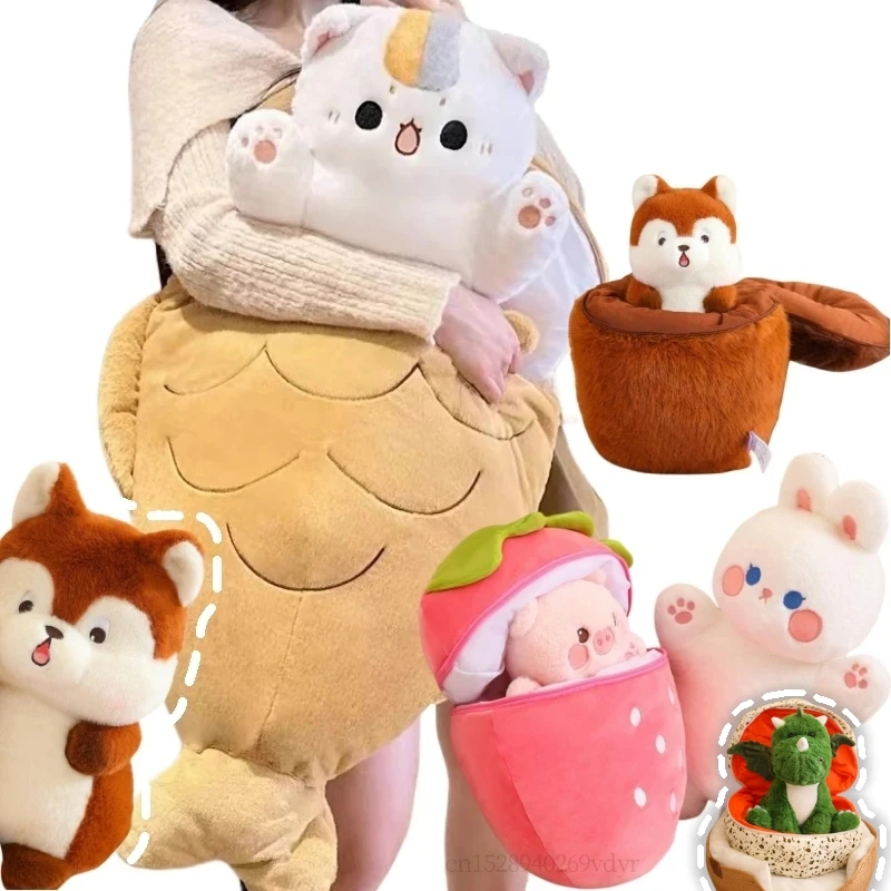 80CM Kawaii Taiyaki gatto frutta coniglio peluche animali nido cuscino cuscino pesce bambole regali di compleanno per ragazze decorazioni per la casa