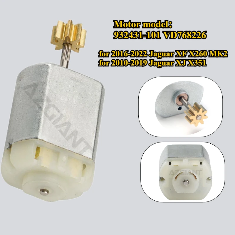 AZGIANT 932431-101 VD768226 for Jaguar XF X260 MK2 XJ X351 12V high torque carbon brush tool car Central Door Lock 8 Teeth Motor