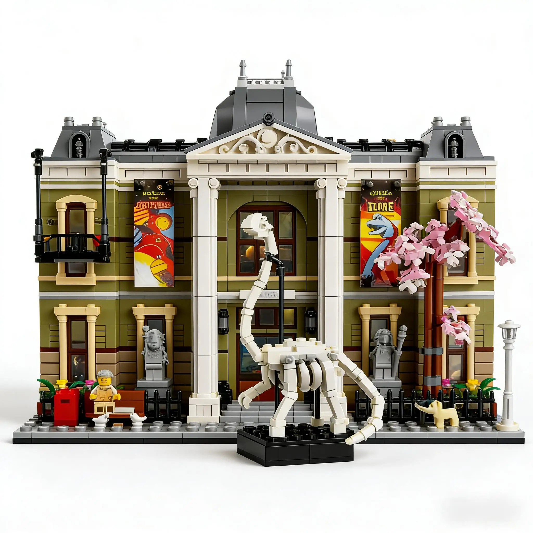 

China Building Blocks Street View Series 63210 Natural History Museum Huge and Difficult Assembling Toy Gift