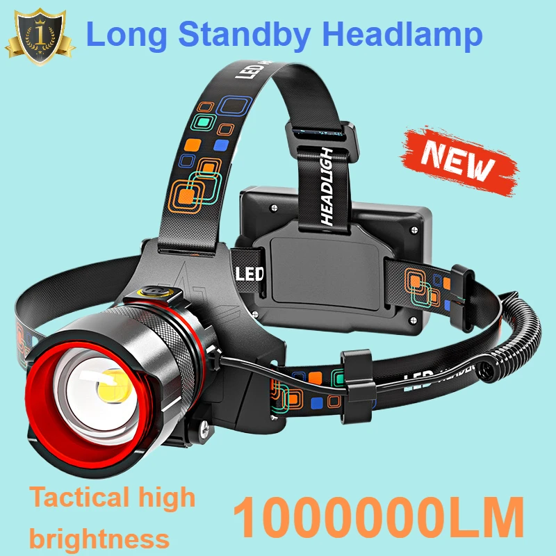head led light Strong Light Headlamp Portable Rechargeable LED Front Lamp Powerful Outdoor Waterproof Head Torch  Light Camping