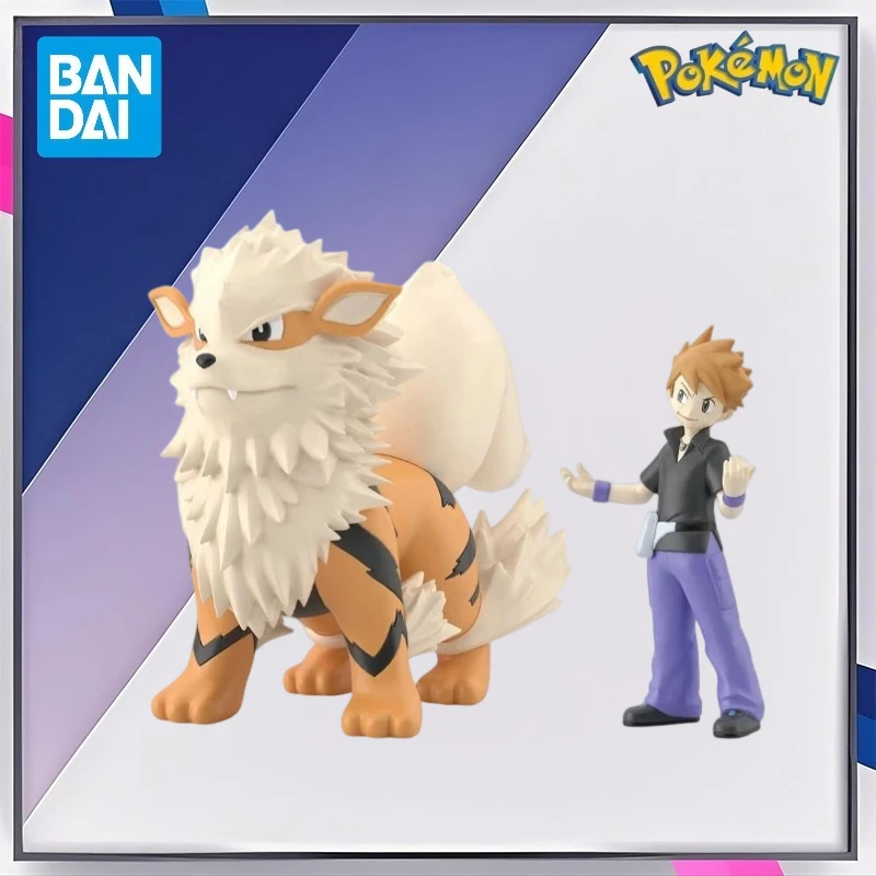bandai-original-shokugan-pokemon-scale-world-kanto-region-green-arcanine-anime-action-figures-toys-for-kids-gift