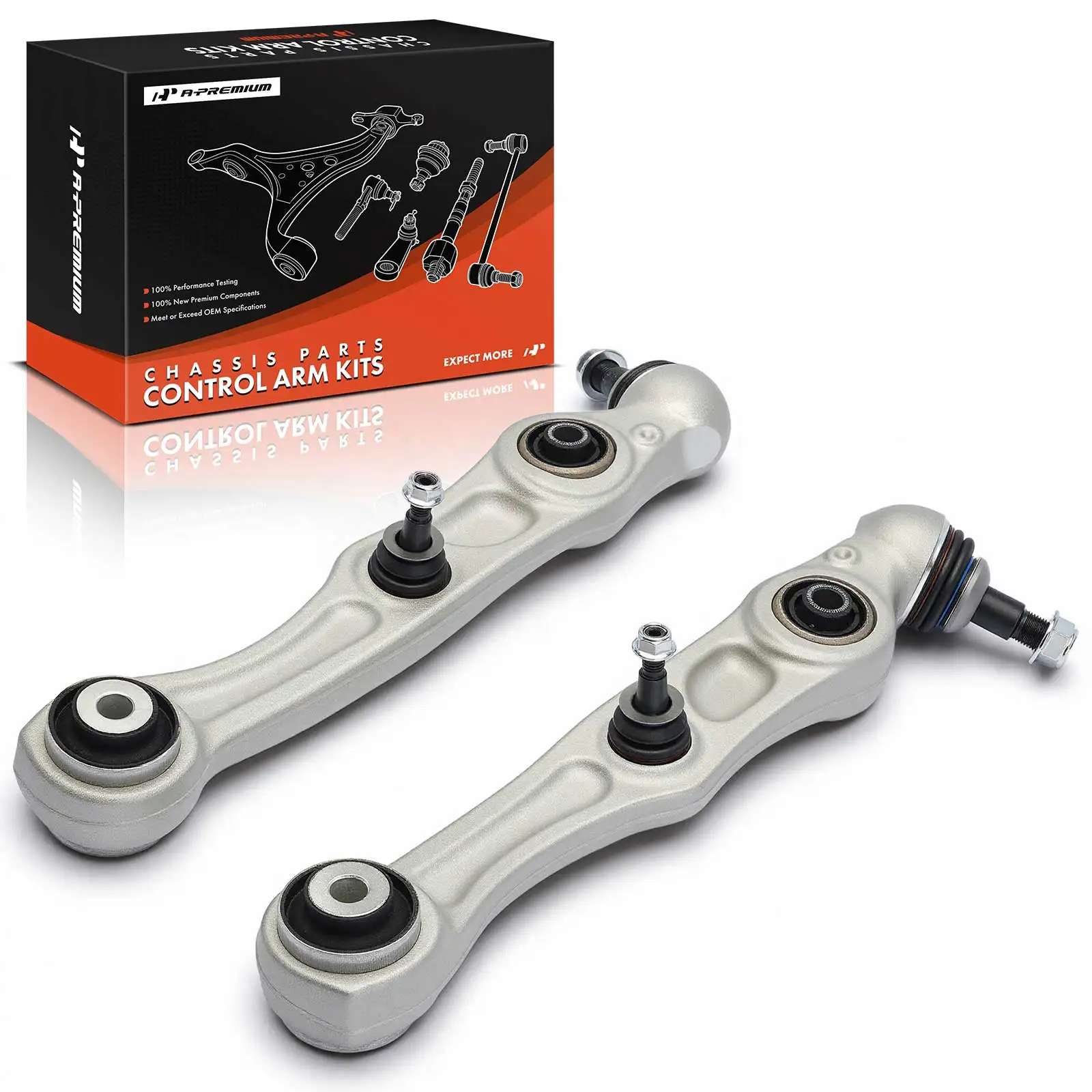 A-Premium 2x Front Lower Rearward Control Arm with Ball Joint for Rolls-Royce Cullinan 2019-2023