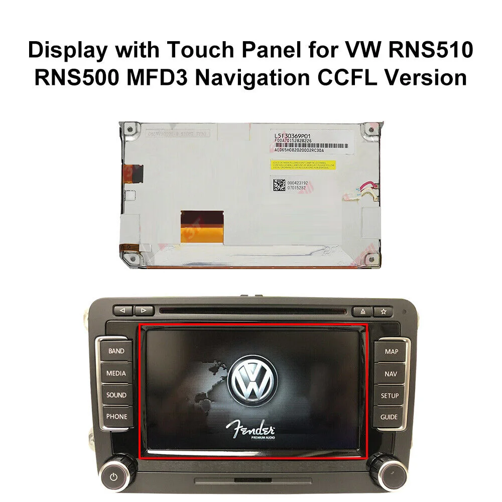 Original L5F30369P01 LCD Display Screen is Suitable For The Volkswagen Skoda RNS510 RNS500 MFD3 Navigation CCFL Version