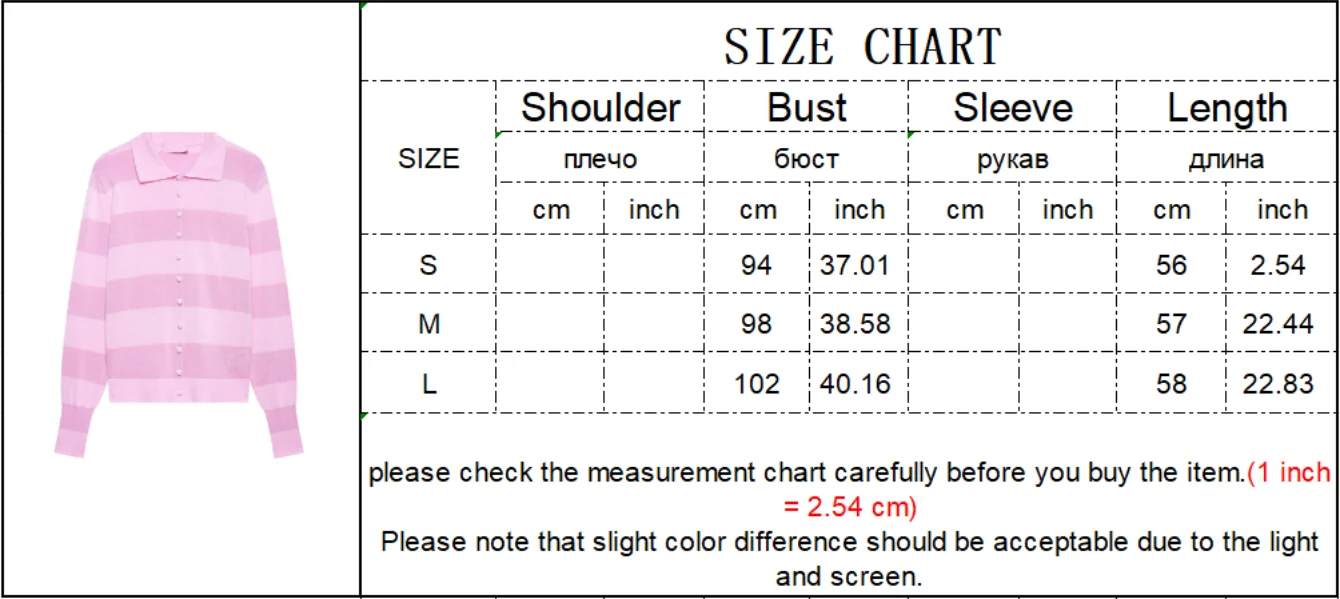 TFMLN 2026 Damen Mode Gestreifter Strick-Cardigan Einreihig Langarm Polokragen Pullover Trend Lässiger Strickmantel – Detail 1