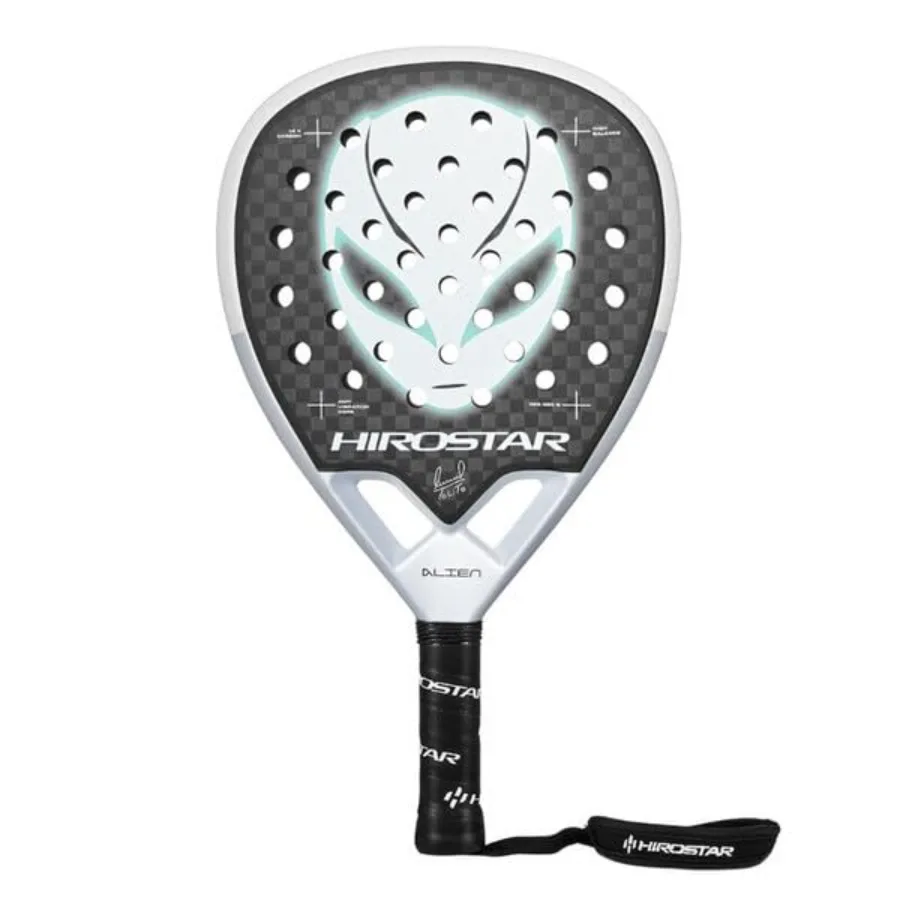 Padel racket for competitive play, carbon fiber construction, matte black finish, enhanced power and control