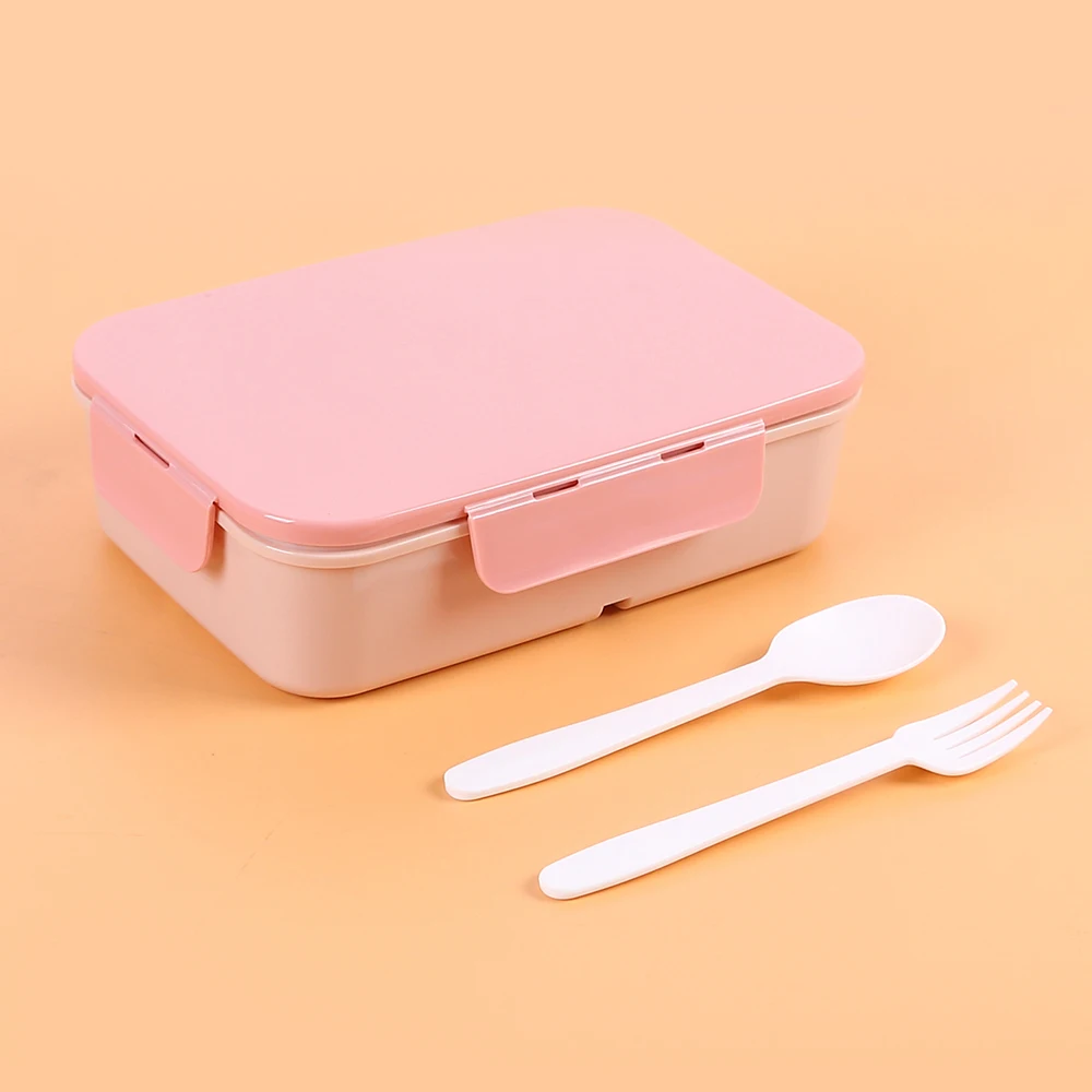Lunch Box Microwave Safe Portable Compartments  Food Container with Utensils Leakproof  Anti-slip