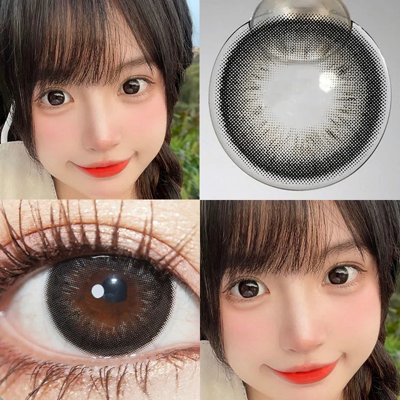 KSSEYE 2pcs Colored Contacts for Eyes Brown Colorful Eyes Lenses Natural Round Lens With Diopter Beautiful Pupil Free Shipping