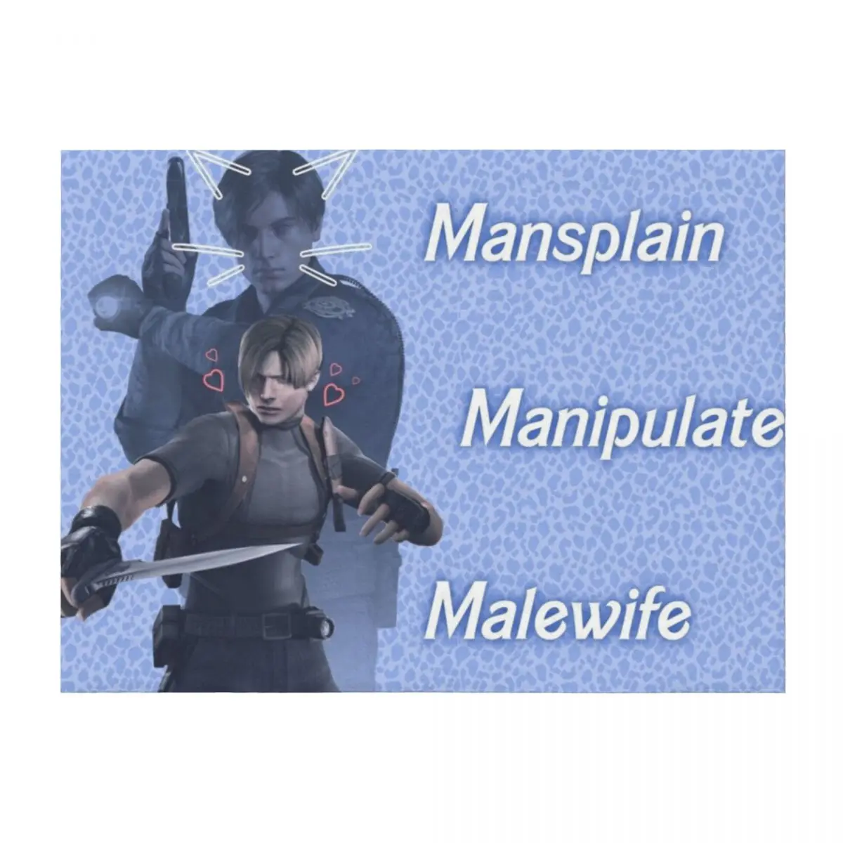 

Mansplain, Manipulate, Malewife Leon (Leopard) Throw Blanket Heavy warm for winter Comforter Thins Blankets