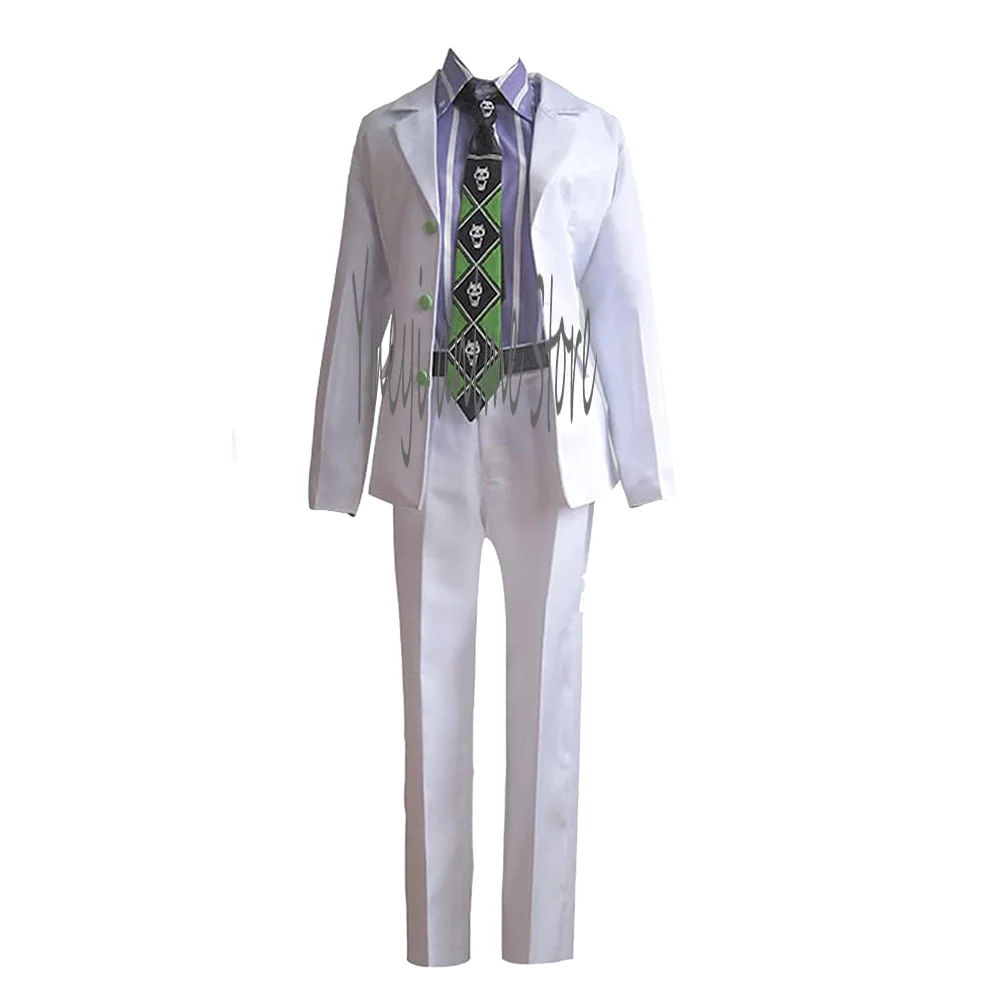 

Anime Cosplay Yoshikage Kira Costume White Outfits Halloween Carnival Suit Customize your size