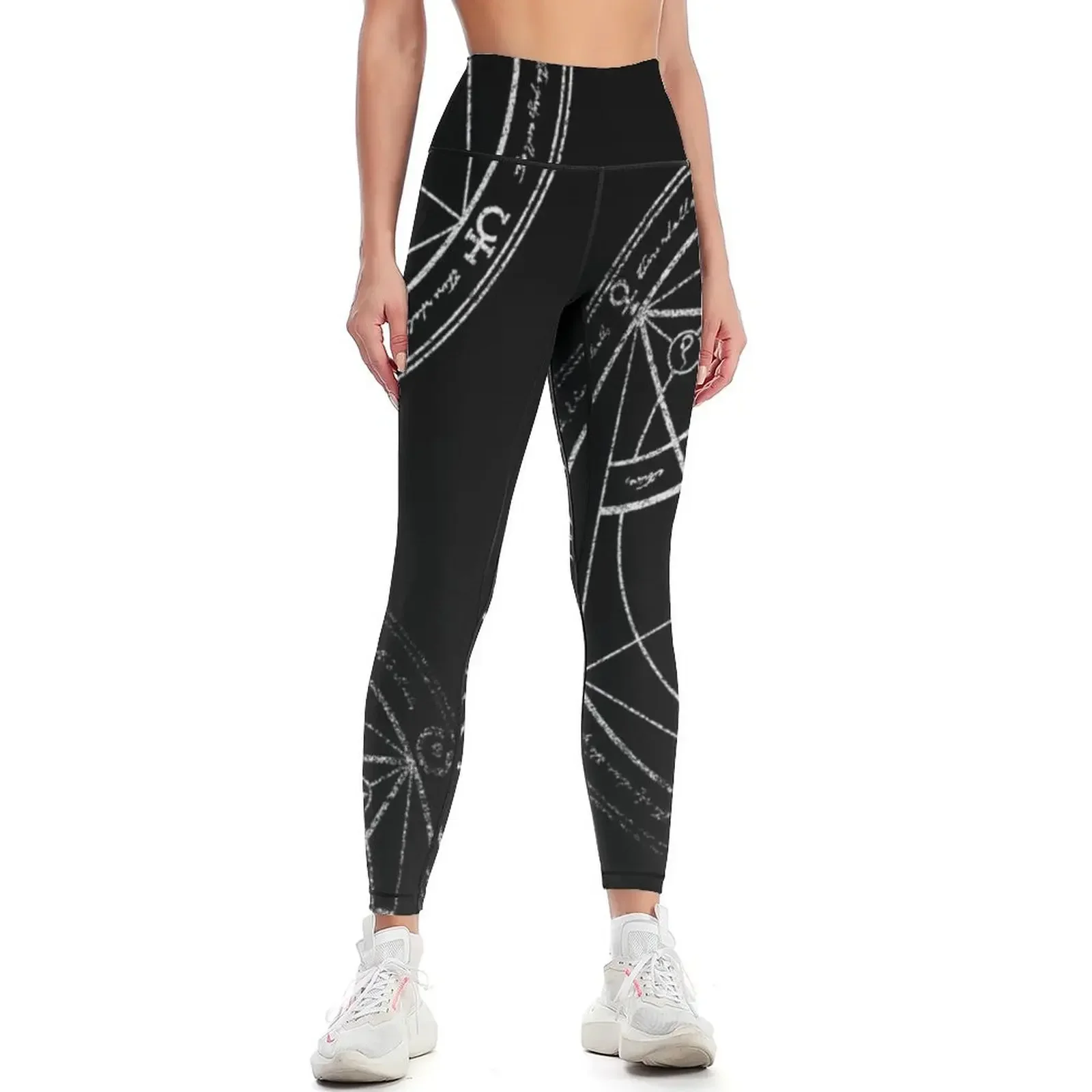 

Human transmutation circle - chalk Leggings Golf wear Tight fitting woman Legging sport Training pants Womens Leggings