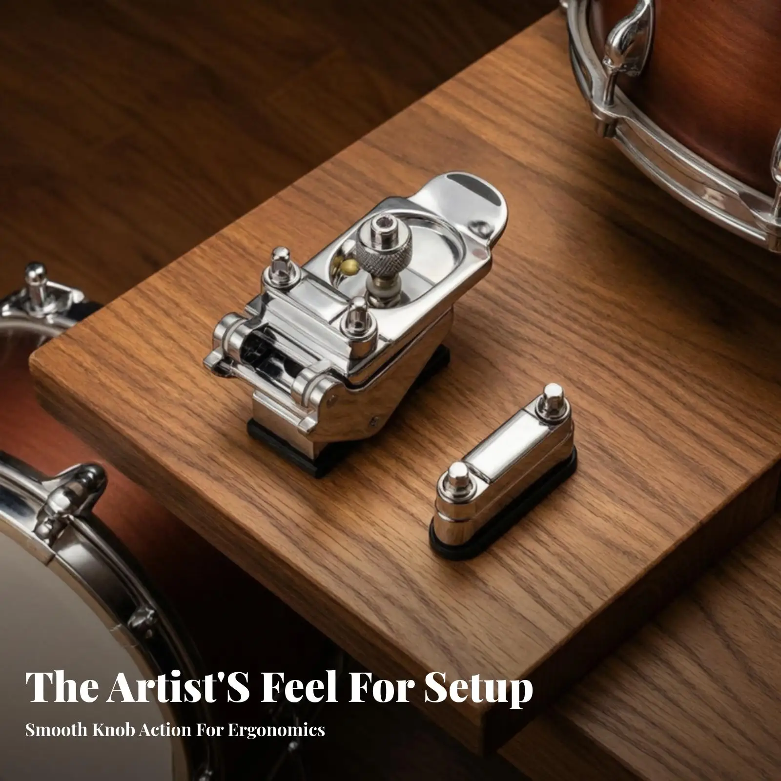Cushioning Drum Rocker Adjuster | Compact Mechanical Body, Drum Adjuster with Rubber Pads, for Custom Instrument Builds