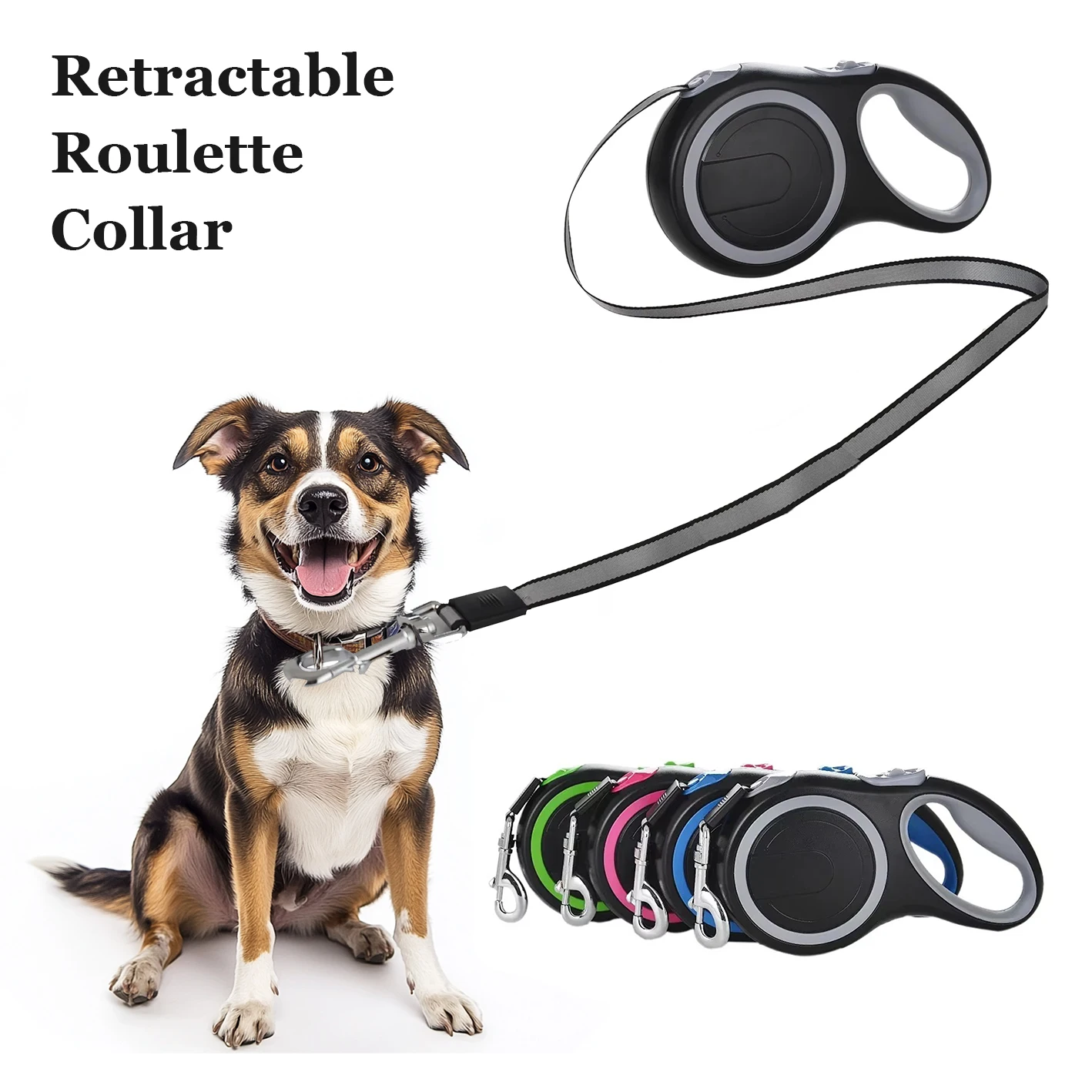 5m 8m 50kg Dog Leash Retractable Roulette Collar for Small Big Dog Accessories Adjustable Durable Walking Hiking Bulldog Rope