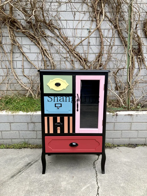 خزانة تخزين جانبية ملونة CL، خزانة زخرفية بسيطة وحديثة #1