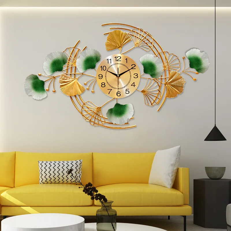 Home Wall Clock Wrought Iron Wall Clock Decoration Living Room Background Sofa Wall Decoration Homestay Decoration