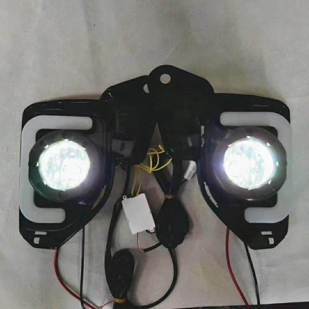 2Pcs LED 12V ABS Car Fog Lamp DRL Daytime Running Light for Toyota Hiace 2014 2015 2016 2017 2018 with Turn Signal view 4