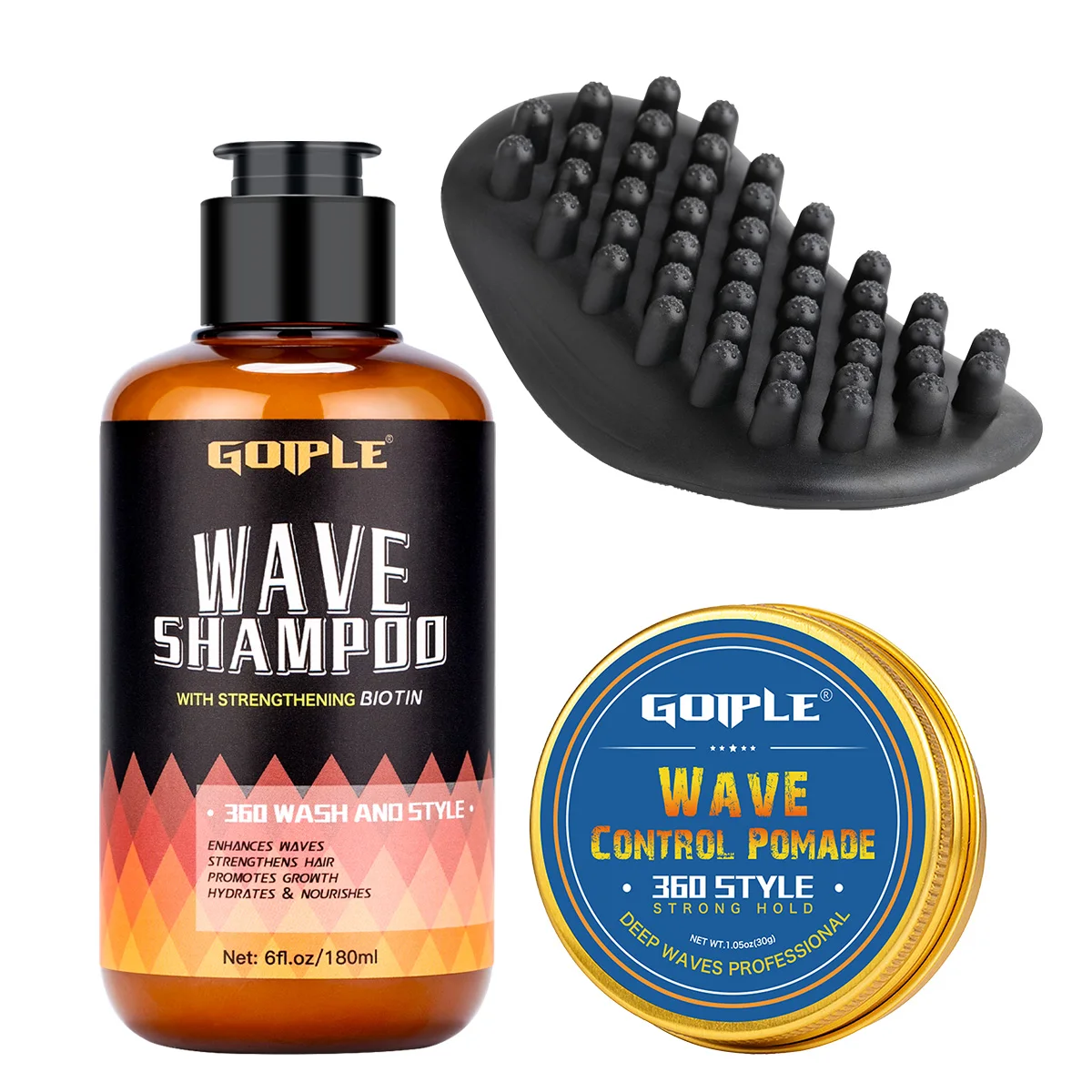 

Шампунь и помада Wave для мужчин: крем против пушистости, воск для многослойной укладки, очищающий шампунь и силиконовая щетка