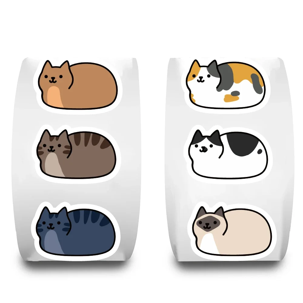 500 Adesivos Kawaii de Gato Cartoon Tuo Tuo para Skateboard, Laptop, Bagagem, Telefone, Presente, Adesivos Impermeáveis e Fofos ﻿