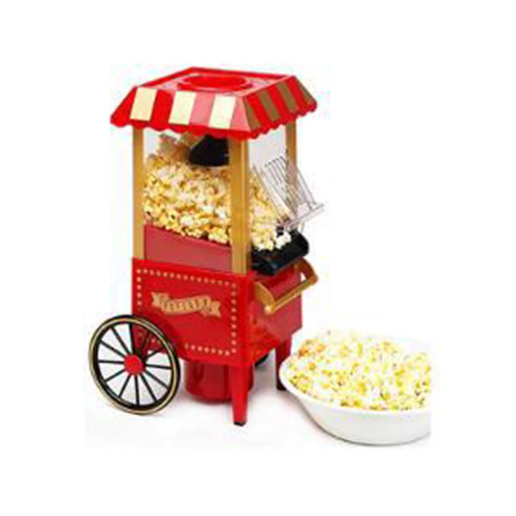 Mini Popcorn Maker Machine Home Small Electric Carnival Popper Retro Machine for Kids Movie Theater Style EU/US Plug