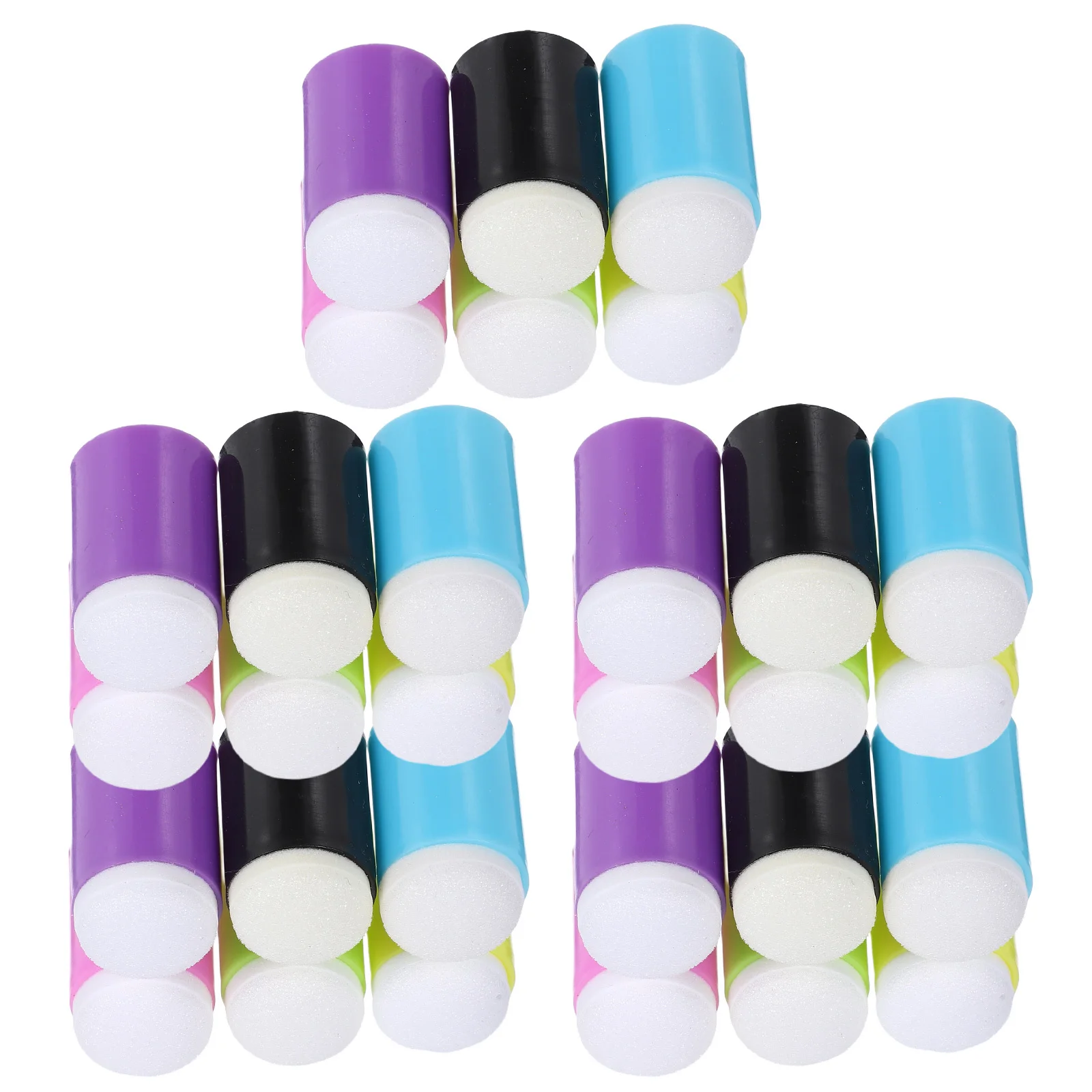 

30pcs Finger Painting Sponge Set Case Included Kids Painting Sponge Craft Ink Daubers Scrapbooking Card Making Diy Art Projects