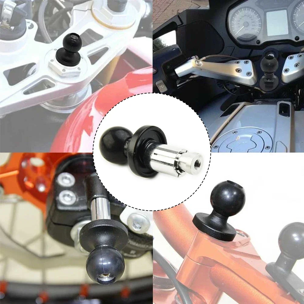 Motorcycle Bike Aluminum Mount Fork Stem Base Set W/ Ball Head For RAM Mount Compatible With A Variety Of Connecting Rod/bracket image 3