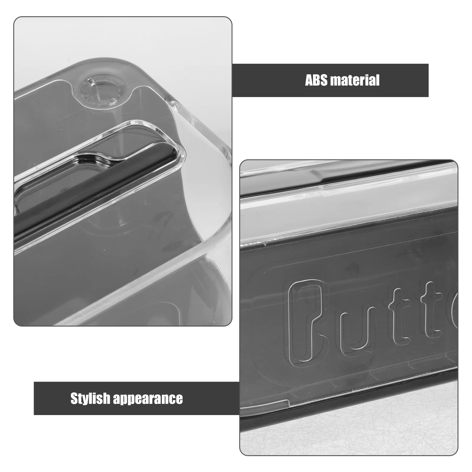 

1pc Butter Dish With Lid Airtight Plastic Butter Container For Refrigerator Storage Cheese Keeping Fresh Farmhouse Style Clear