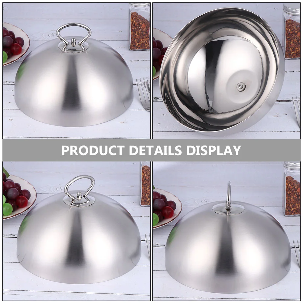 

1pc Stainless Steel Protective Oil-Proof For Home Round Dish Kitchen Utensil Household Steak Lid Kitchen