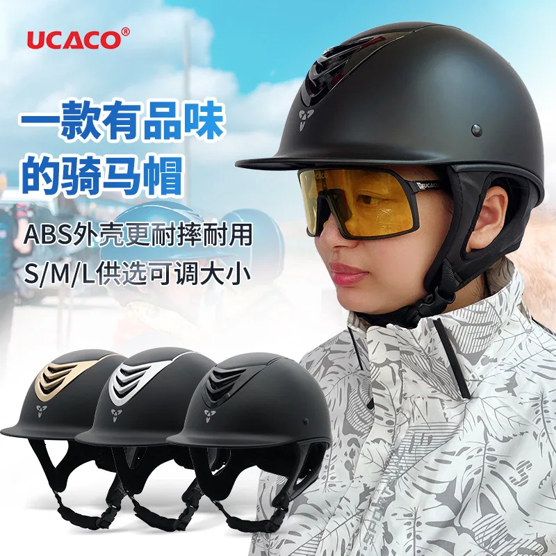 UCACOOutdoor Sports Equestrian Helmet Children Adult Summer Breathable Protective Riding Hat Horse Harness Distribution Products