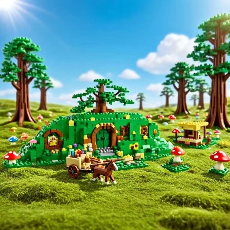 

НОВЫЙ 10354 креативный вид на улицу Shire Hole архитектура строительные блоки кирпич домашний декор игрушки подарки на Рождество и день рождения