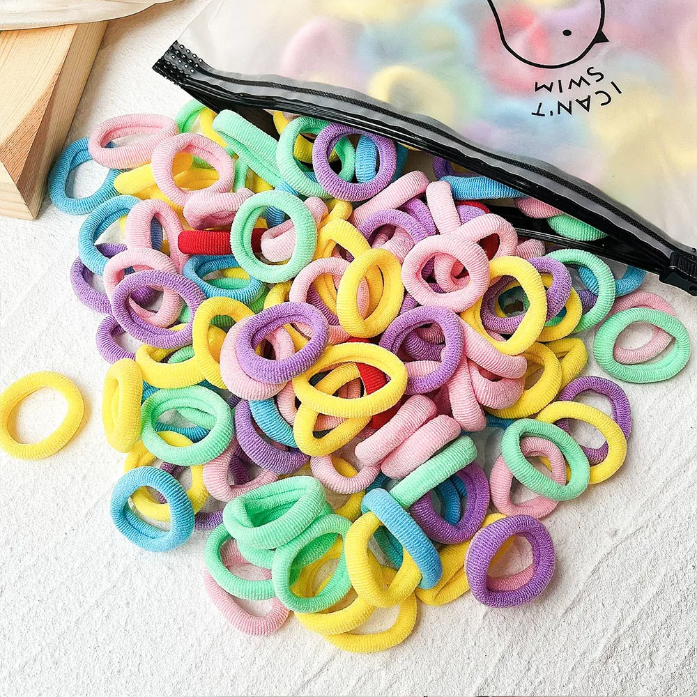 50PCS/Set Women Basic Hair Bands  Simple Solid Colors Elastic Headband Hair Ropes Ties Girls Hair Accessories Ponytail Holder