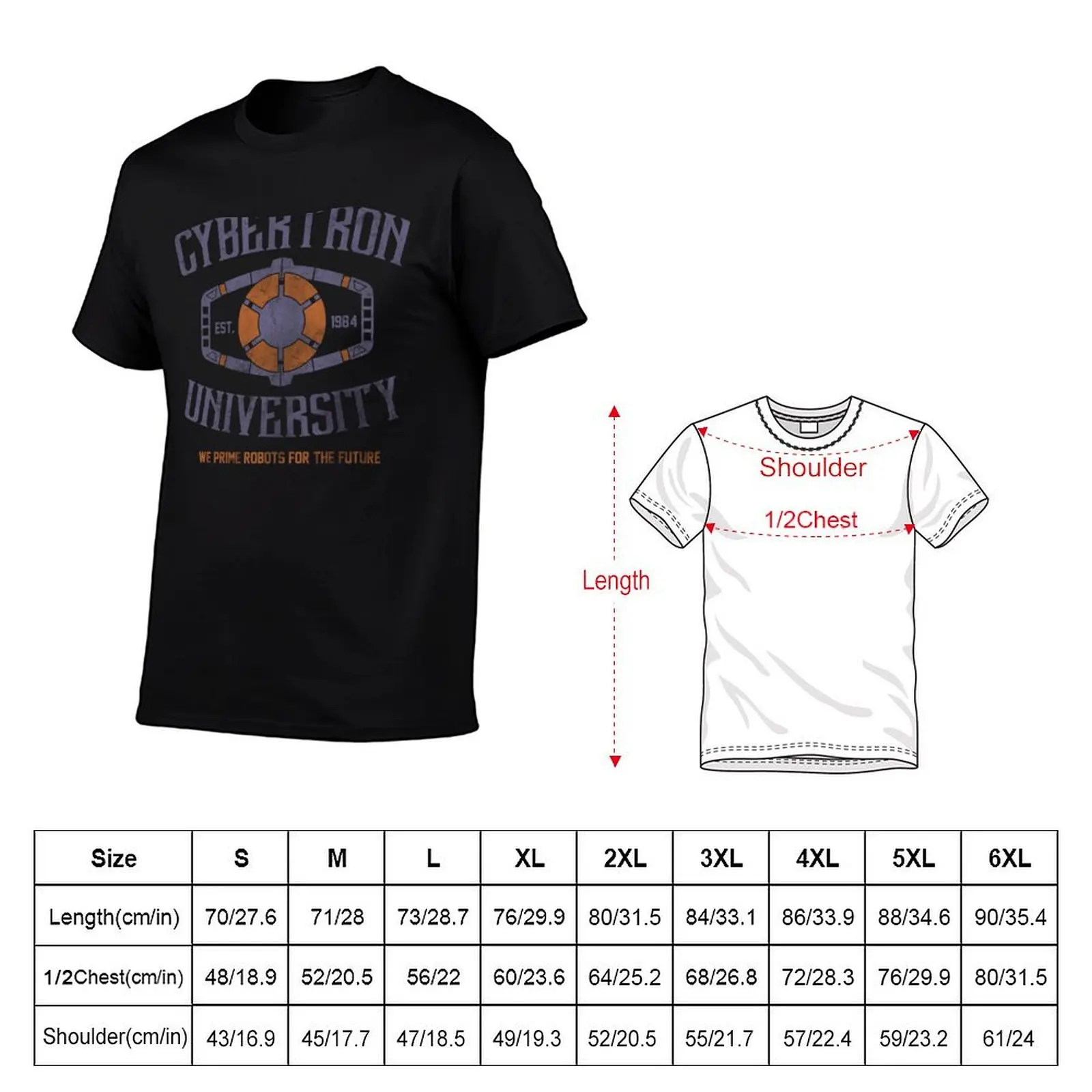 Cybertron University T-ShirtT-Shirt anime clothes oversized graphic tee boys animal print hippie clothes sweat shirts, men