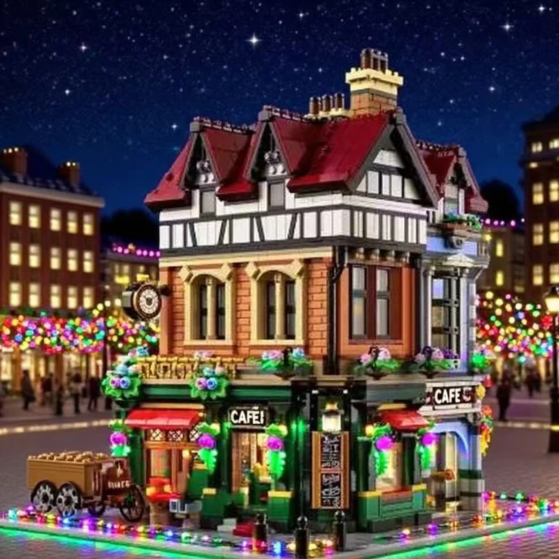 

НОВЫЙ 3266 шт. Creator Street View Tudor угловая модель строительный блок 10350 наборы для сборки игрушки для детей подарки на день рождения