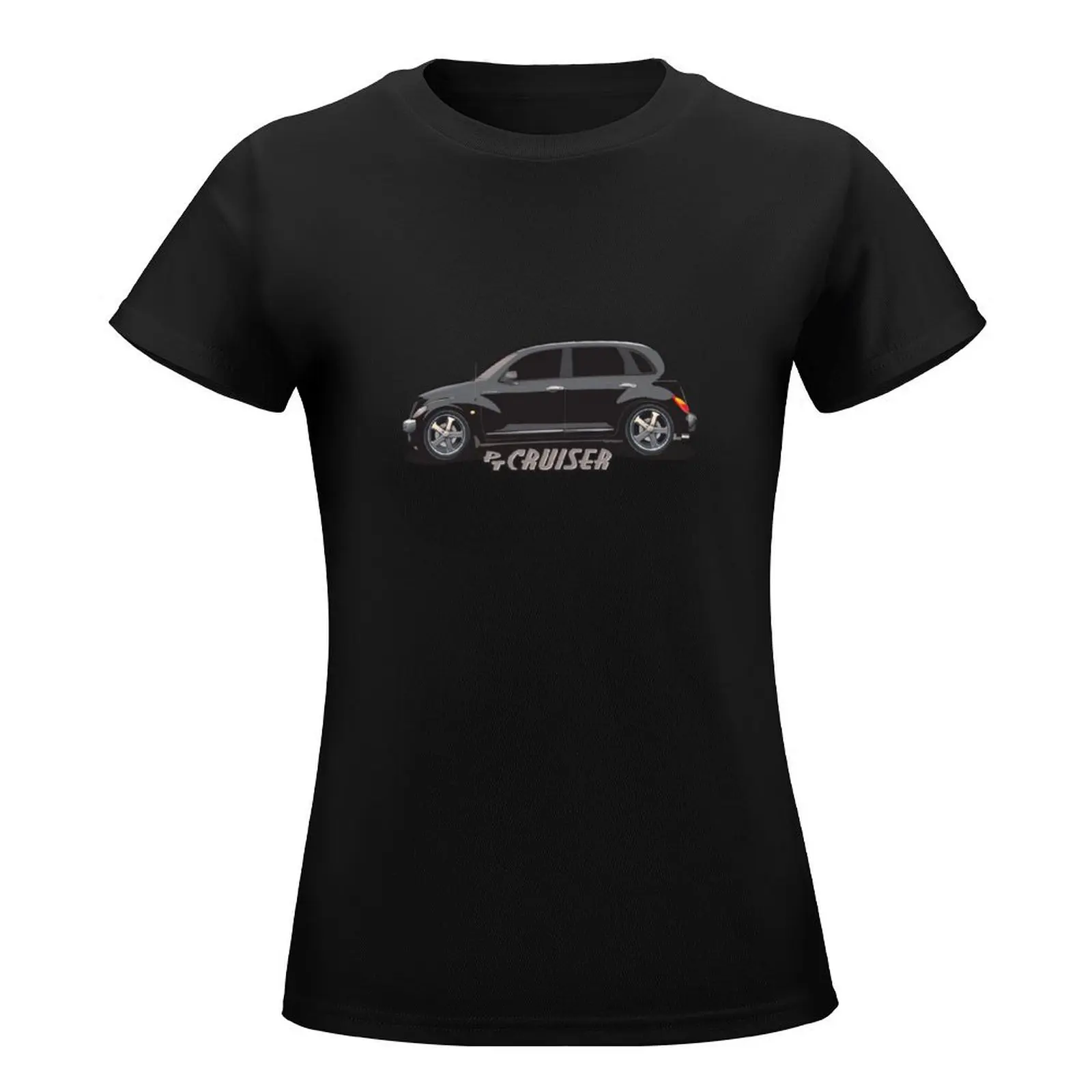 PT Cruiser - Black T-Shirt shirts graphic tees vintage clothes Blouse plus size tops T-shirt Women