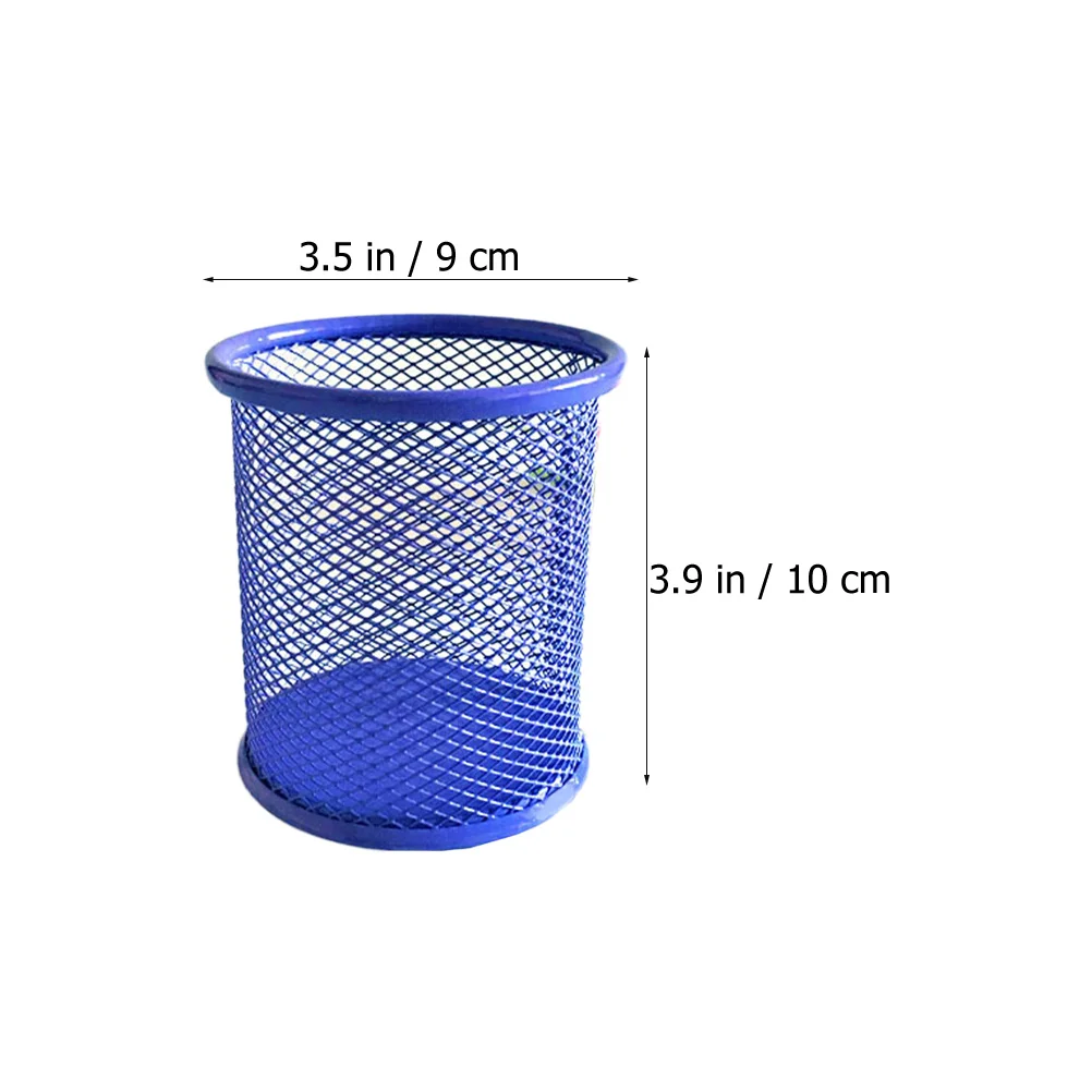 

1Set Round Metal Pen Organizer Desktop Storage Box Office Study Brush Container Pen Containers