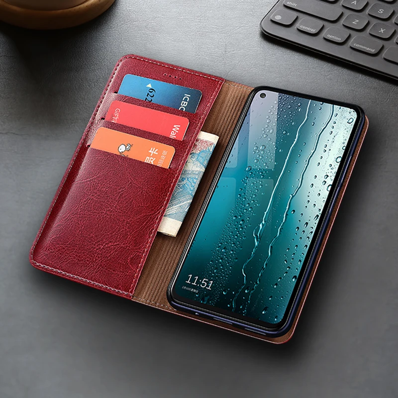 

Genuine Leather Flip Case For Huawei P20 P30 P40 P50 P50E P60 Pura 70 80 Art Pro Plus Ultra Lite Wallet Cover Cases Crazy Horse