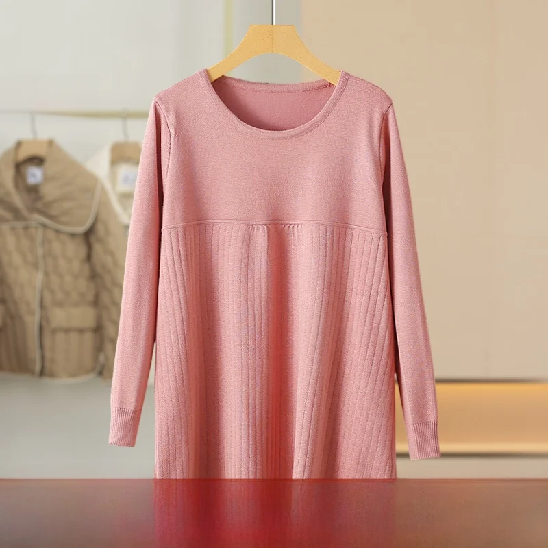 

XKing Winter New Sle Свободный вязаный свитер круглый Ne Materni Топ большого размера Street Sle Pure Color Long Sve Regular Fit