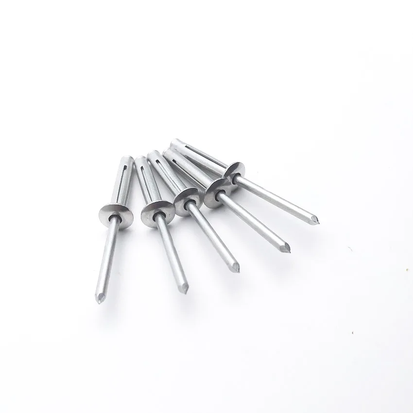 30/50pcs Riveter Folding Blind Rivet 4.0mm 4.8mm Soft Plastic Material Dome Head Blind Rivets Steel Shank Mandrel Exhaust Rivets