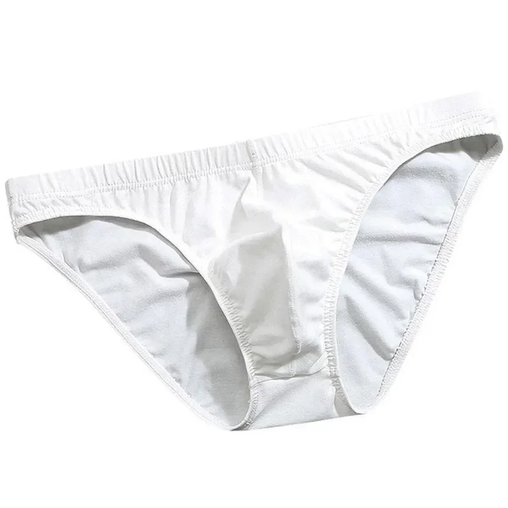 Culotte fine respirante semi-transparente pour homme, sous-vêtement élastique, taille basse, sexy
