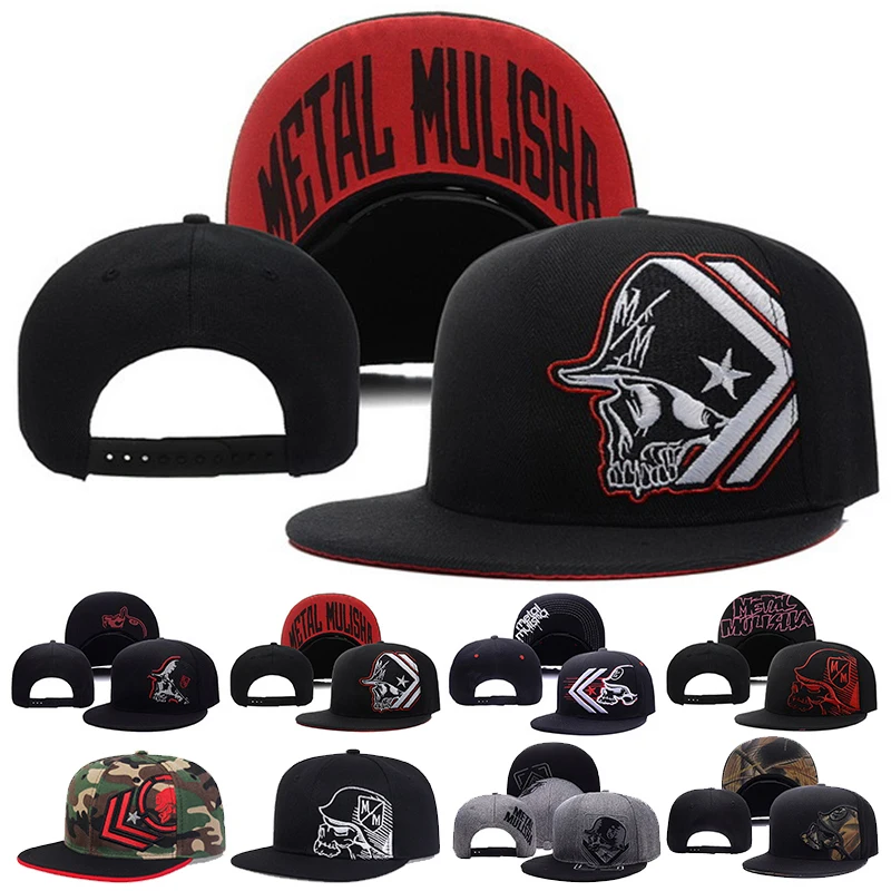 Unisex Skeleton Embroidery Baseball Cap Women Outdoor Sports Flat Hats Men Fashion Men Hip Hop Snapback Caps Sunscreen Hat