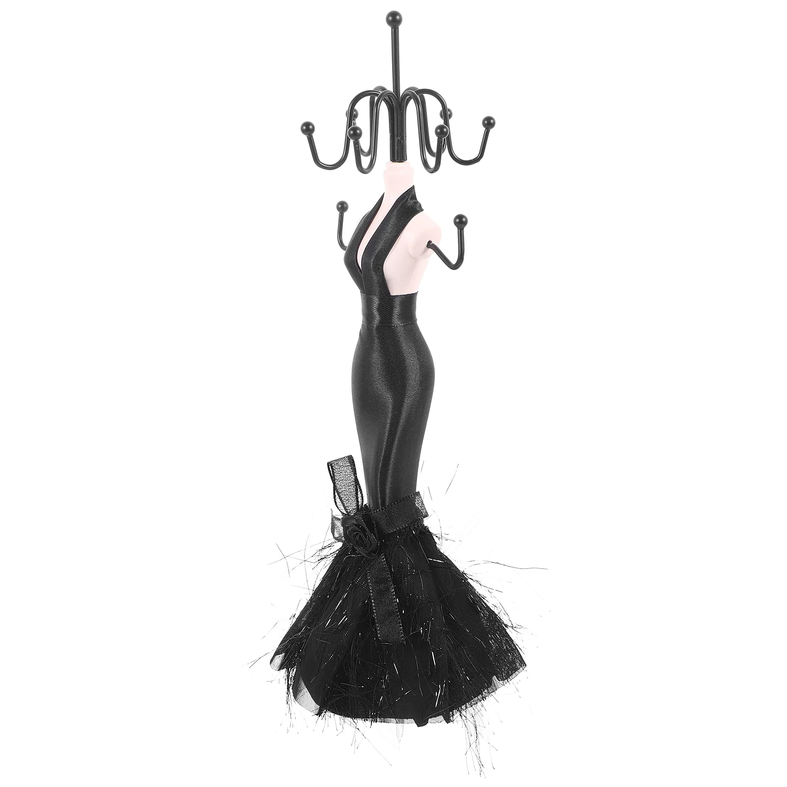 Velvet Jewelry Rack Brackets Necklace Display Stands for Selling Black Earrings