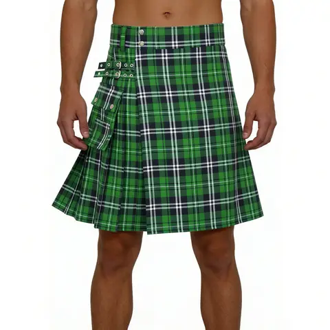 Scotland Skirt Men's Vintage Kilt Pleated Skirts Gothic Scottish Kilt Streetwear Plaid Skirt Traditional Bottoms Tartan Costume