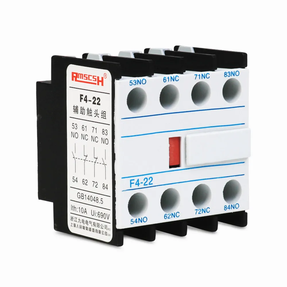 LA1-DN22 LA1-DN11 F4-22 F4-11 Contactor block Auxiliary The auxiliary contact for CJX2 LC1-D AC Contactor 4 Poles
