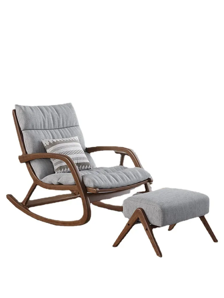 Rocking Chair Wood Recliner Adult Home Indoor Balcony Leisure