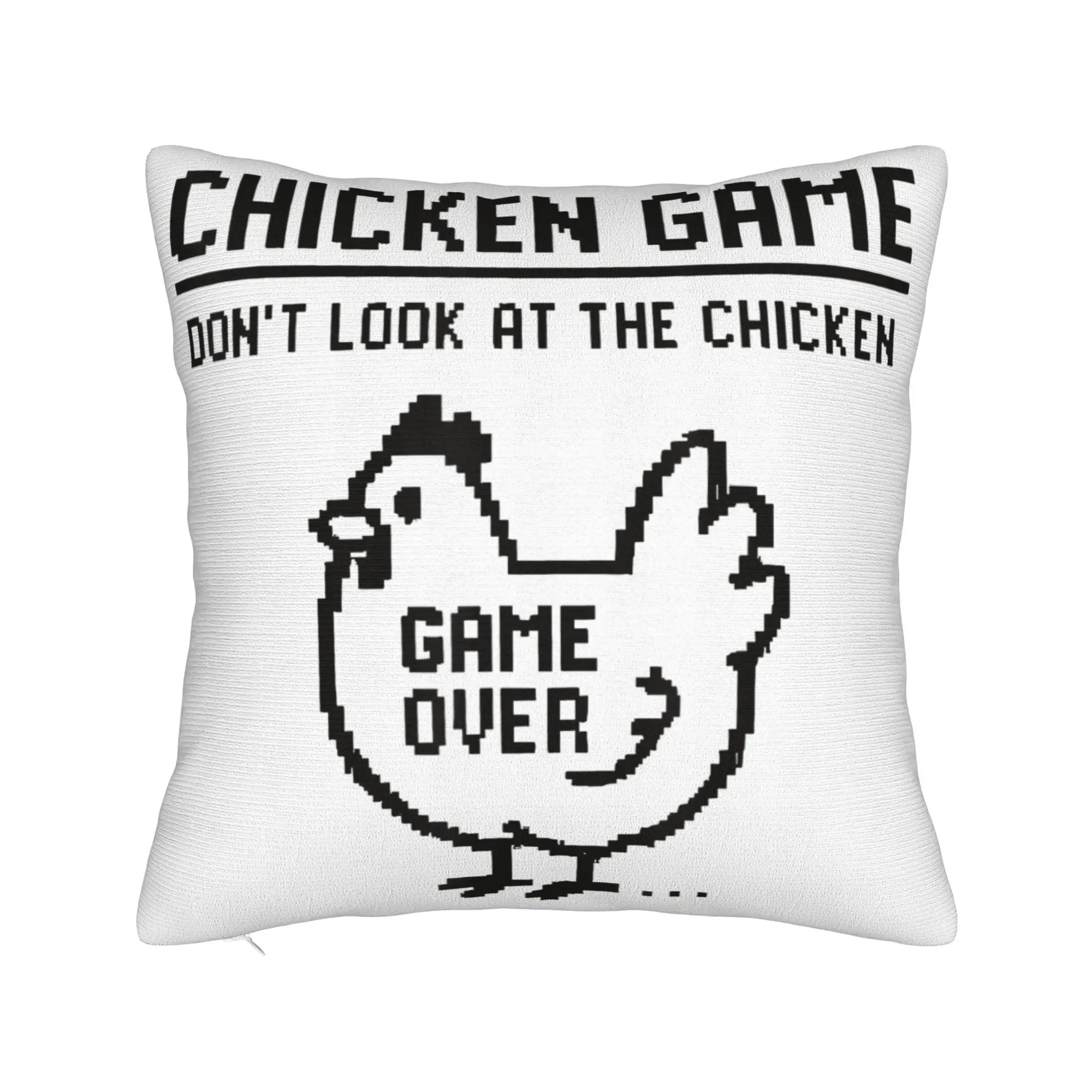 Decorative Pillow Covers Chicken Game Dont Look At The Chicken Stuff Bedroom  Pillow Case Cover Zippered Multiple Sizes