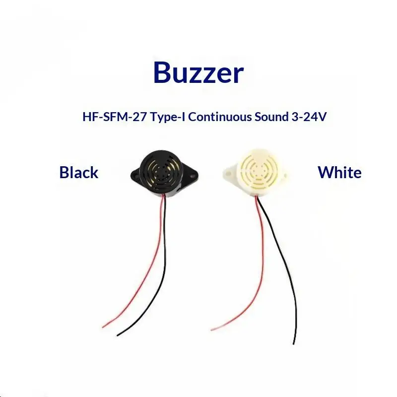 2Pcs Piezo Buzzer 3015B DC3-24V Lead Alarm 12V Electronic Beep Buzzer 100dB Piezo Alarm Siren Continous Sound For Motorcycle