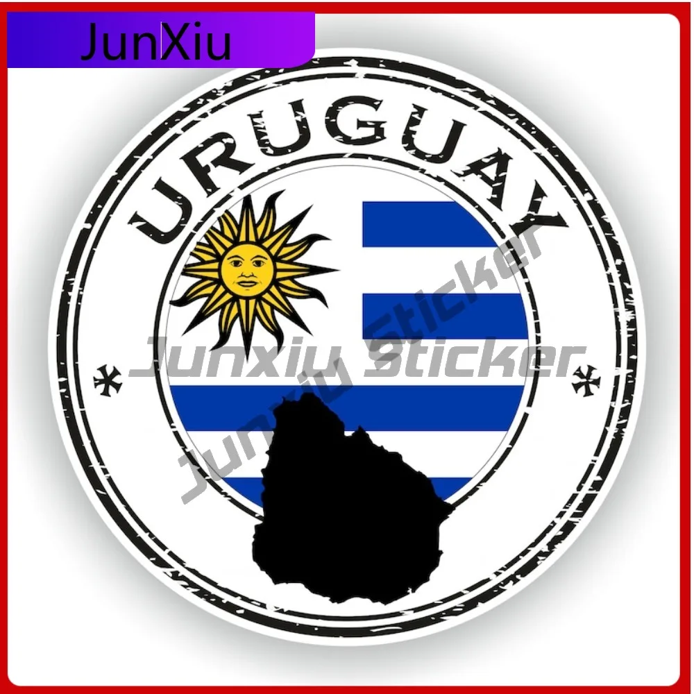 

Uruguay Seal Round Flag Artistic Auto Exterior Accent Suitable For Motorcycle Bicycle Helmet Surfaces